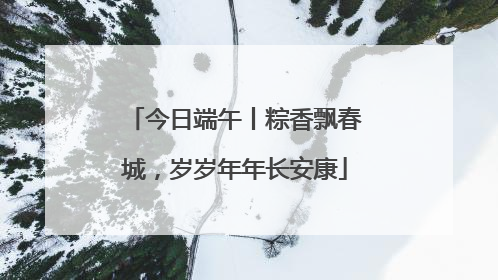 今日端午丨粽香飘春城，岁岁年年长安康