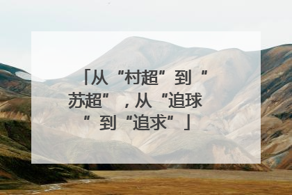 从“村超”到“苏超”，从“追球”到“追求”