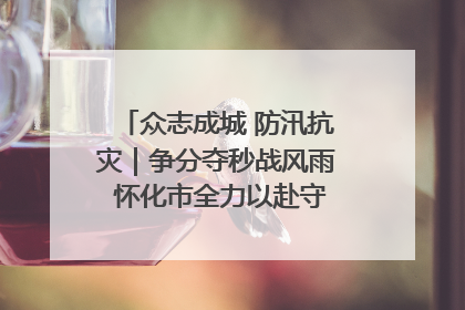众志成城 防汛抗灾｜争分夺秒战风雨 怀化市全力以赴守护人民群众安全