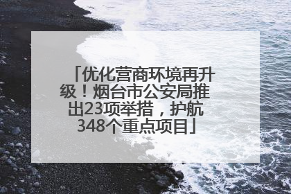 优化营商环境再升级！烟台市公安局推出23项举措，护航348个重点项目