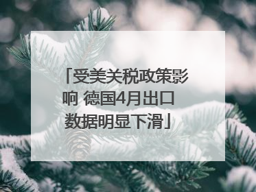 受美关税政策影响 德国4月出口数据明显下滑