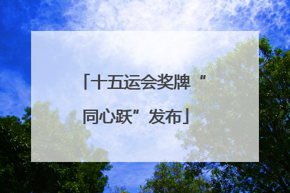 十五运会奖牌“同心跃”发布