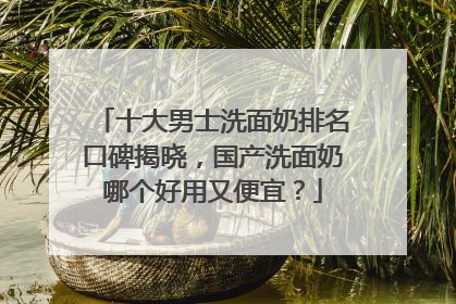 十大男士洗面奶排名口碑揭晓，国产洗面奶哪个好用又便宜？