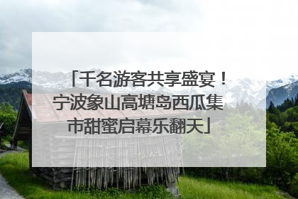 千名游客共享盛宴！宁波象山高塘岛西瓜集市甜蜜启幕乐翻天