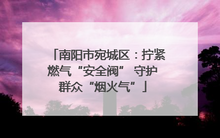 南阳市宛城区：拧紧燃气“安全阀” 守护群众“烟火气”
