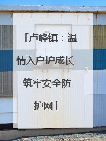 卢峰镇：温情入户护成长 筑牢安全防护网
