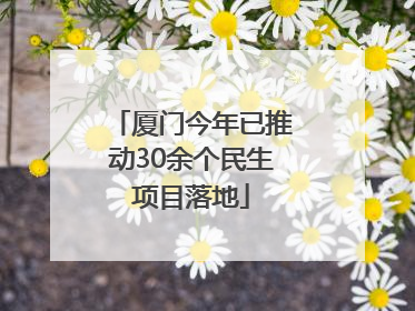 厦门今年已推动30余个民生项目落地
