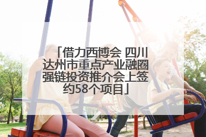 借力西博会 四川达州市重点产业融圈强链投资推介会上签约58个项目