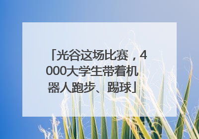 光谷这场比赛，4000大学生带着机器人跑步、踢球