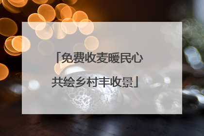 免费收麦暖民心 共绘乡村丰收景