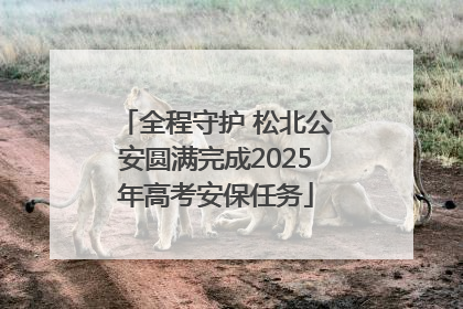 全程守护 松北公安圆满完成2025年高考安保任务
