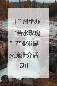 兰州举办“苦水玫瑰”产业发展交流推介活动
