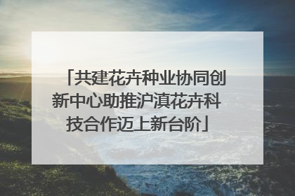 共建花卉种业协同创新中心助推沪滇花卉科技合作迈上新台阶