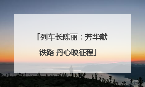 列车长陈丽：芳华献铁路 丹心映征程