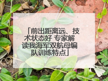 前出距离远、技术状态好 专家解读我海军双航母编队训练特点