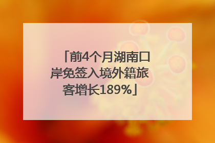 前4个月湖南口岸免签入境外籍旅客增长189%