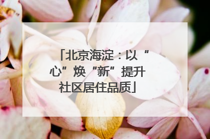北京海淀：以“心”焕“新”提升社区居住品质