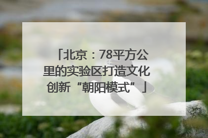 北京：78平方公里的实验区打造文化创新“朝阳模式”