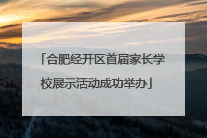 合肥经开区首届家长学校展示活动成功举办