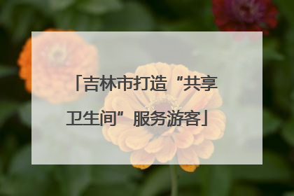 吉林市打造“共享卫生间”服务游客