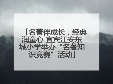 名著伴成长，经典润童心 宜宾江安东城小学举办“名著知识竞赛”活动
