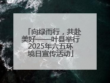 向绿而行，共赴美好——叶县举行2025年六五环境日宣传活动