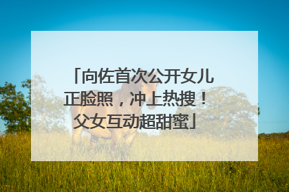 向佐首次公开女儿正脸照，冲上热搜！父女互动超甜蜜