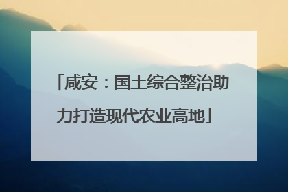 咸安：国土综合整治助力打造现代农业高地