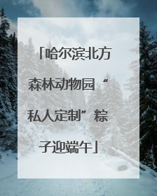 哈尔滨北方森林动物园“私人定制”粽子迎端午