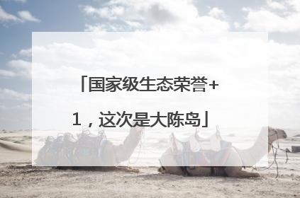 国家级生态荣誉+1，这次是大陈岛
