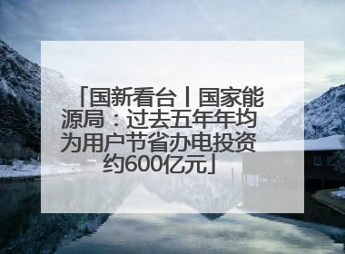 国新看台丨国家能源局：过去五年年均为用户节省办电投资约600亿元
