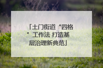 土门街道“四格”工作法 打造基层治理新典范