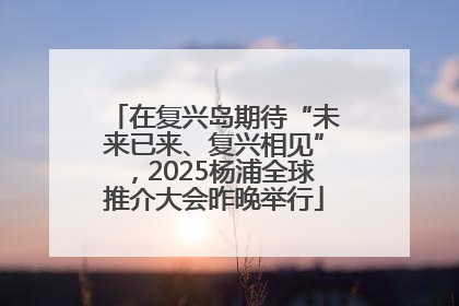 在复兴岛期待“未来已来、复兴相见”，2025杨浦全球推介大会昨晚举行