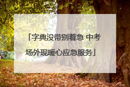 字典没带别着急 中考场外现暖心应急服务
