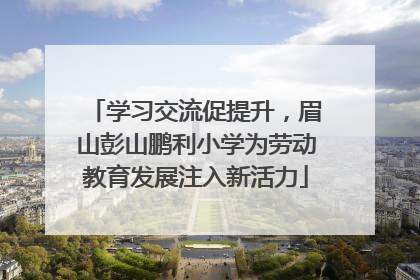 学习交流促提升，眉山彭山鹏利小学为劳动教育发展注入新活力