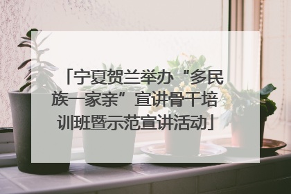 宁夏贺兰举办“多民族一家亲”宣讲骨干培训班暨示范宣讲活动