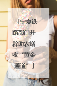 宁夏铁路部门开辟助农增收“黄金通道”