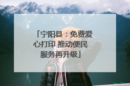 宁阳县：免费爱心打印 推动便民服务再升级