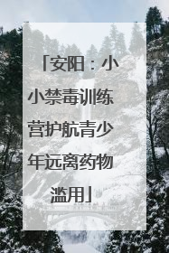 安阳：小小禁毒训练营护航青少年远离药物滥用