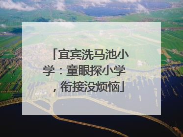 宜宾洗马池小学：童眼探小学，衔接没烦恼
