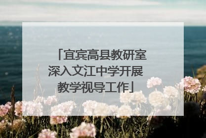 宜宾高县教研室深入文江中学开展教学视导工作