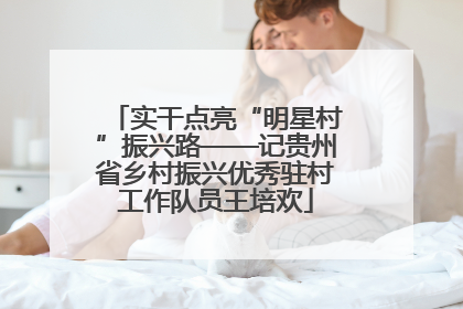 实干点亮“明星村”振兴路——记贵州省乡村振兴优秀驻村工作队员王培欢