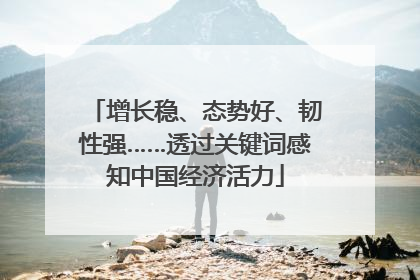 增长稳、态势好、韧性强……透过关键词感知中国经济活力