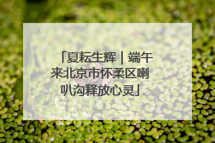 夏耘生辉｜端午来北京市怀柔区喇叭沟释放心灵