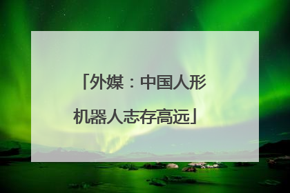 外媒：中国人形机器人志存高远