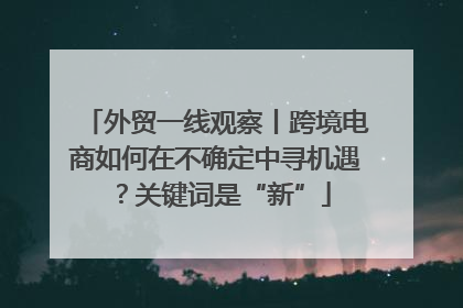 外贸一线观察丨跨境电商如何在不确定中寻机遇？关键词是“新”