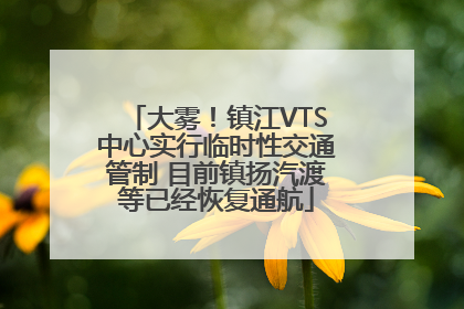 大雾！镇江VTS中心实行临时性交通管制 目前镇扬汽渡等已经恢复通航