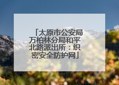 太原市公安局万柏林分局和平北路派出所：织密安全防护网