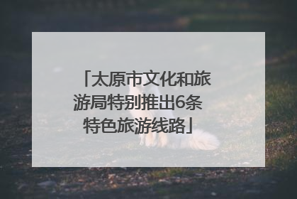 太原市文化和旅游局特别推出6条特色旅游线路