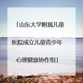 山东大学附属儿童医院成立儿童青少年心理健康协作组